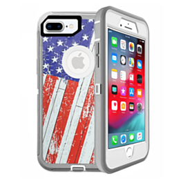 Heavy Duty Case for iPhone 8P / 7P (US FLAG) (Only Ground Shipping)