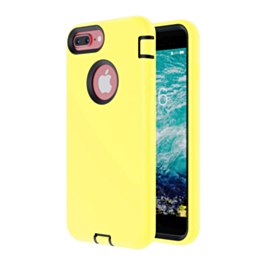 Silicone Design Heavy Duty Case - YELLOW for iPhone 8P / 7P (Only Ground Shipping)