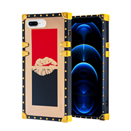 Shiny Lips Square Case - Style 1 for iPhone 8P / 7P (Only Ground Shipping)