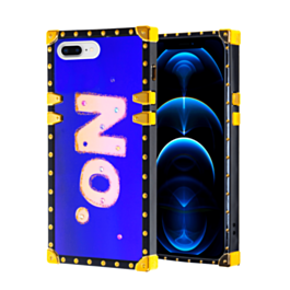 Square Case with BLUE Light Design - 9 for iPhone 8P / 7P (Only Ground Shipping)