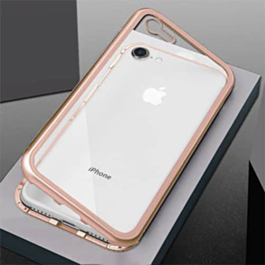 Ultra Slim Magnet Protective Case with Metal Frame - ROSE GOLD BO for iPhone 8P / 7P (Only Ground Shipping)