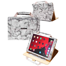 Smart Work Bag Style Case - MARBLE BLACK for iPad 5 (2017) / iPad 6 (2018) / Air 1 / Air 2 / Pro 9.7 (Only Ground Shipping)