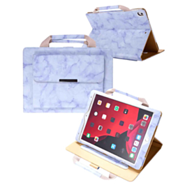 Smart Work Bag Style Case - MARBLE BLUE for iPad 5 (2017) / iPad 6 (2018) / Air 1 / Air 2 / Pro 9.7 (Only Ground Shipping)