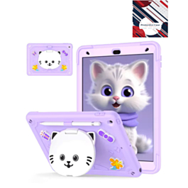 Shockproof Kickstand Case with Pen Slot - PURPLE for iPad 10.2" (7th / 8th / 9th) (Only Ground Shipping)
