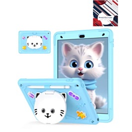Shockproof Kickstand Case with Pen Slot - LIGHT BLUE for iPad 10.2" (7th / 8th / 9th) (Only Ground Shipping)