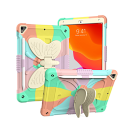 Protective Butterfly Stand Desing Case - COLORFUL ROSE for iPad 10.2" (7th / 8th / 9th) / Air 3 / Pro 10.5 (Only Ground Shipping)