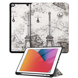 Old Style Notebook Design Case - Eiffel Tower for iPad 10.2" (7th / 8th / 9th) / Air 3 / Pro 10.5 (Only Ground Shipping)