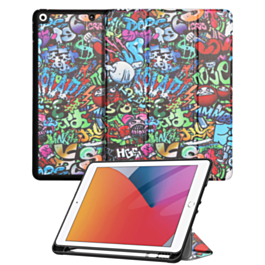 Old Style Notebook Design Case - Graffiti for iPad 10.2" (7th / 8th / 9th) / Air 3 / Pro 10.5 (Only Ground Shipping)