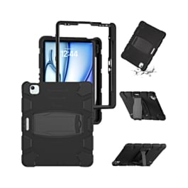 Full Body Protection Stand Case - BLACK for iPad Air 13 (2024) / Pro 12.9 (3rd / 4th / 5th / 6th) (Only Ground Shipping)