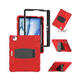 Full Body Protection Stand Case - RED for iPad Air 13 (2024) / Pro 12.9 (3rd / 4th / 5th / 6th) (Only Ground Shipping)