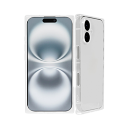 iPhone 16 Plus Square Clear Case - CLEAR (Only Ground Shipping)