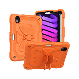 Protective Butterfly Stand Desing Case - ORANGE for iPad Mini 6 / 7 (A17 Pro) (Only Ground Shipping)