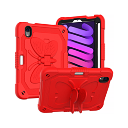 Protective Butterfly Stand Desing Case - RED for iPad Mini 6 / 7 (A17 Pro) (Only Ground Shipping)