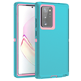 Heavy Duty Case for Galaxy Note 20 (LIGHT TEAL & PINK) (Only Ground Shipping)