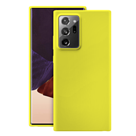 Galaxy Note 20 Soft Solid Silicone Case (Full Buttom Cover) - YELLOW (Only Ground Shipping)