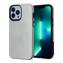 Shock Absorption Protective Dual Layer Case - SILVER for iPhone 12 / 12 Pro (Only Ground Shipping)
