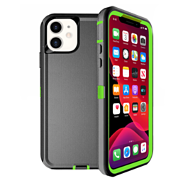 Heavy Duty Case for iPhone 12 / 12 Pro (BLACK & GREEN) (Only Ground Shipping)