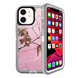 Heavy Duty Case for iPhone 12 / 12 Pro (CAMO PINK) (Only Ground Shipping)