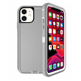 Heavy Duty Case for iPhone 12 / 12 Pro (GRAY & WHITE) (Only Ground Shipping)