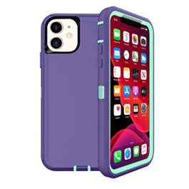 Heavy Duty Case for iPhone 12 / 12 Pro (PURPLE & TEAL) (Only Ground Shipping)