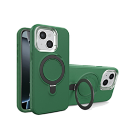 Support Heavy Duty Case with Wireless Charging Kickstand - DARK GREEN for iPhone 12 / 12 Pro (Only Ground Shipping)