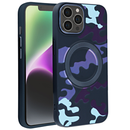 Camouflage Design Wireless Charging Case - PURPLE for iPhone 12 / 12 Pro (Only Ground Shipping)