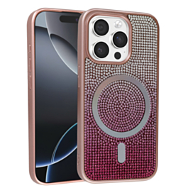 Wireless Charging Bling Diamond Crystal Case - ROSE GOLD for iPhone 12 / 12 Pro (Only Ground Shipping)