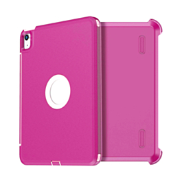 Heavy Duty Case with Clip - PINK WHITE for iPad Air 4 / Air 5 / Pro 11 (1st / 2nd / 3rd / 4th) (Only Ground Shipping)