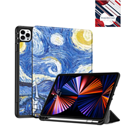 Old Style Notebook Design Case - Starry Night for iPad Air 13 2024 / Pro 12.9 (3rd / 4th / 5th / 6th) (Only Ground Shipping)
