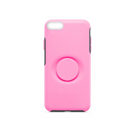 Dual Layer Heavy Duty Case with Pop Up Holder - HOT PINK for iPhone 8P / 7P / 6SP / 6P (Only Ground Shipping)
