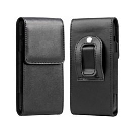 Vertical 6.9" Phone Pouch Case - BLACK (Only Ground Shipping)