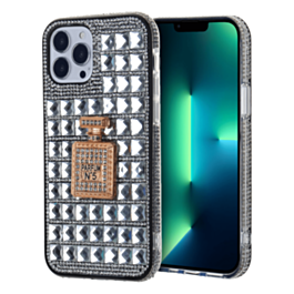 Crystal Stones Case with Perfume Adornment - CLEAR for iPhone 8P / 7P (Only Ground Shipping)