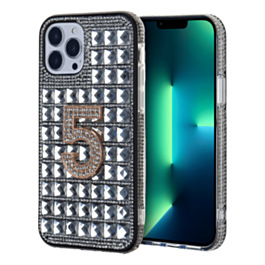 Crystal Stones Case with Five Adornment - CLEAR for iPhone 7G / 8G / SE 2020 (Only Ground Shipping)