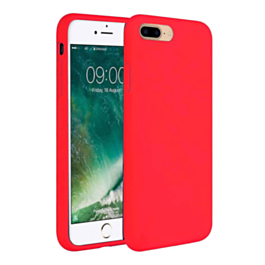 Soft Solid Silicone Case (Full Buttom Cover) - RED for iPhone 8P / 7P (Only Ground Shipping)