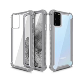 Galaxy S20 Plus 3in1 Hybrid Clear Soft TPU Hard PC Back Cover Case - GRAY (Only Ground Shipping)