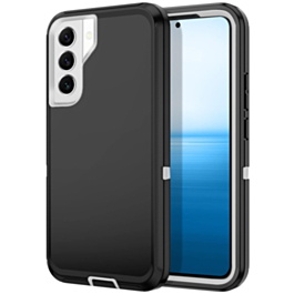 Heavy Duty Case for Galaxy S22 (BLACK & WHITE) (Only Ground Shipping)