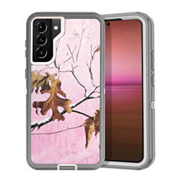 Heavy Duty Case for Galaxy S22 (CAMO PINK) (Only Ground Shipping)