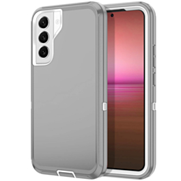 Heavy Duty Case for Galaxy S22 (GRAY & WHITE) (Only Ground Shipping)