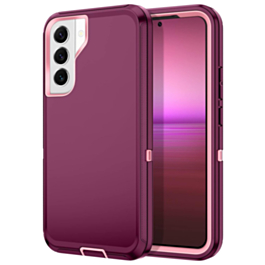 Heavy Duty Case for Galaxy S22 (MAROON & PINK) (Only Ground Shipping)