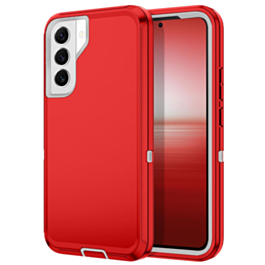 Heavy Duty Case for Galaxy S22 (RED & WHITE) (Only Ground Shipping)