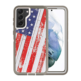 Heavy Duty Case for Galaxy S22 (US FLAG) (Only Ground Shipping)