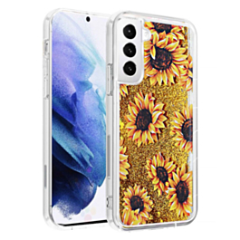 Galaxy S23 Liquid Quicksand Glitter Cover Case - SUNFLOWERS (Only Ground Shipping)