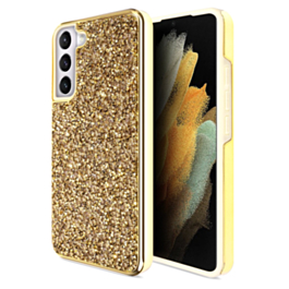 Galaxy S23 Plus Bling Diamond Crystal Dual Layer Case - GOLD (Only Ground Shipping)