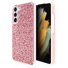 Galaxy S23 Bling Diamond Crystal Dual Layer Case - PINK (Only Ground Shipping)