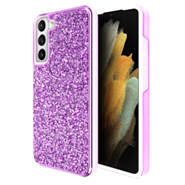 Galaxy S23 Bling Diamond Crystal Dual Layer Case - PURPLE (Only Ground Shipping)