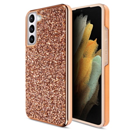 Galaxy S23 Bling Diamond Crystal Dual Layer Case - ROSE GOLD (Only Ground Shipping)