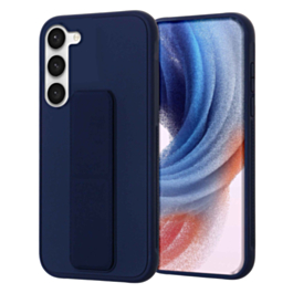 Galaxy S23 Hand Strap Vertical Magnetic Kickstand Case - BLUE (Only Ground Shipping)