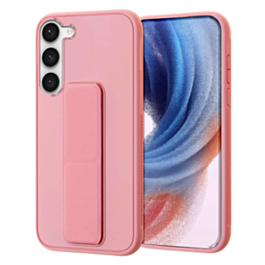 Galaxy S23 Hand Strap Vertical Magnetic Kickstand Case - PINK (Only Ground Shipping)