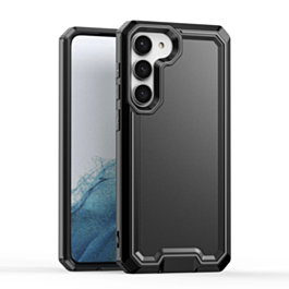 Slim Non-Slip Transparent Matte Case - BLACK for Galaxy S23 (Only Ground Shipping)