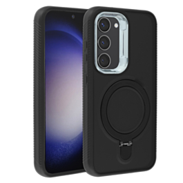 Support Heavy Duty Case with Wireless Charging Kickstand - BLACK for Galaxy S23 (Only Ground Shipping)